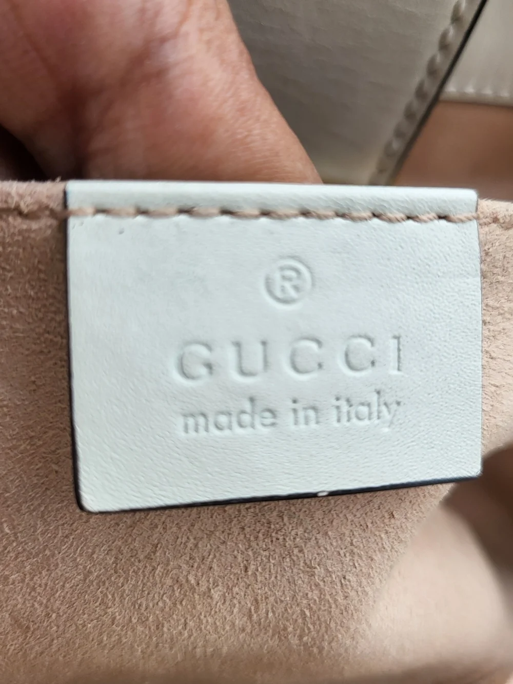 Gucci-GG Canvas Small Padlock  Calfskin Ebony Mystic White, Authentic...